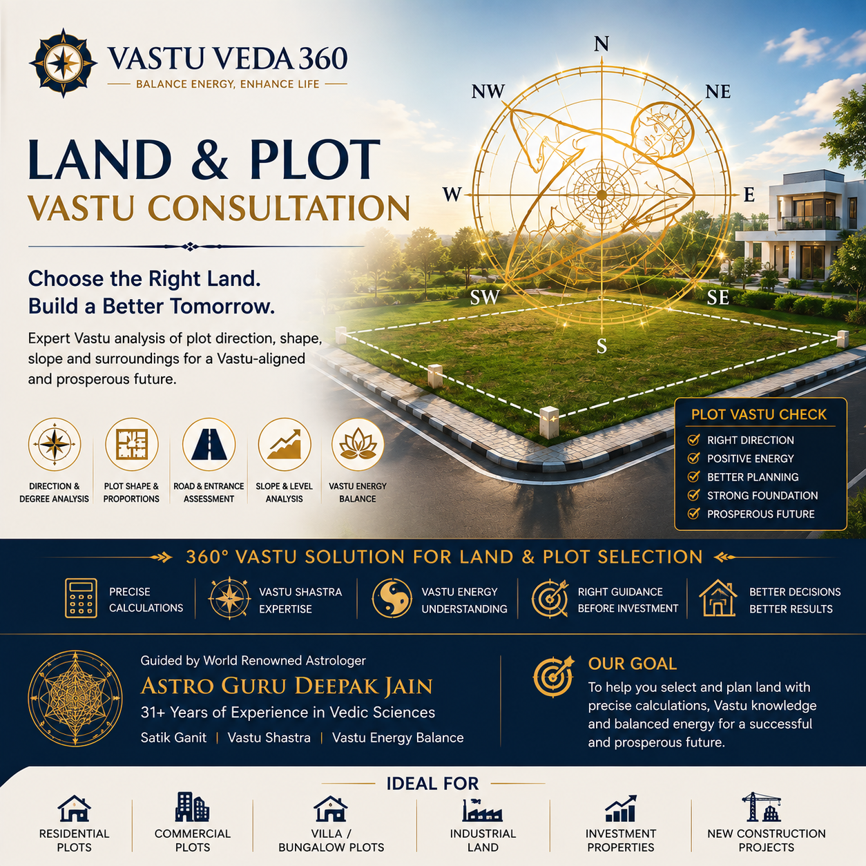 land and plot vastu square