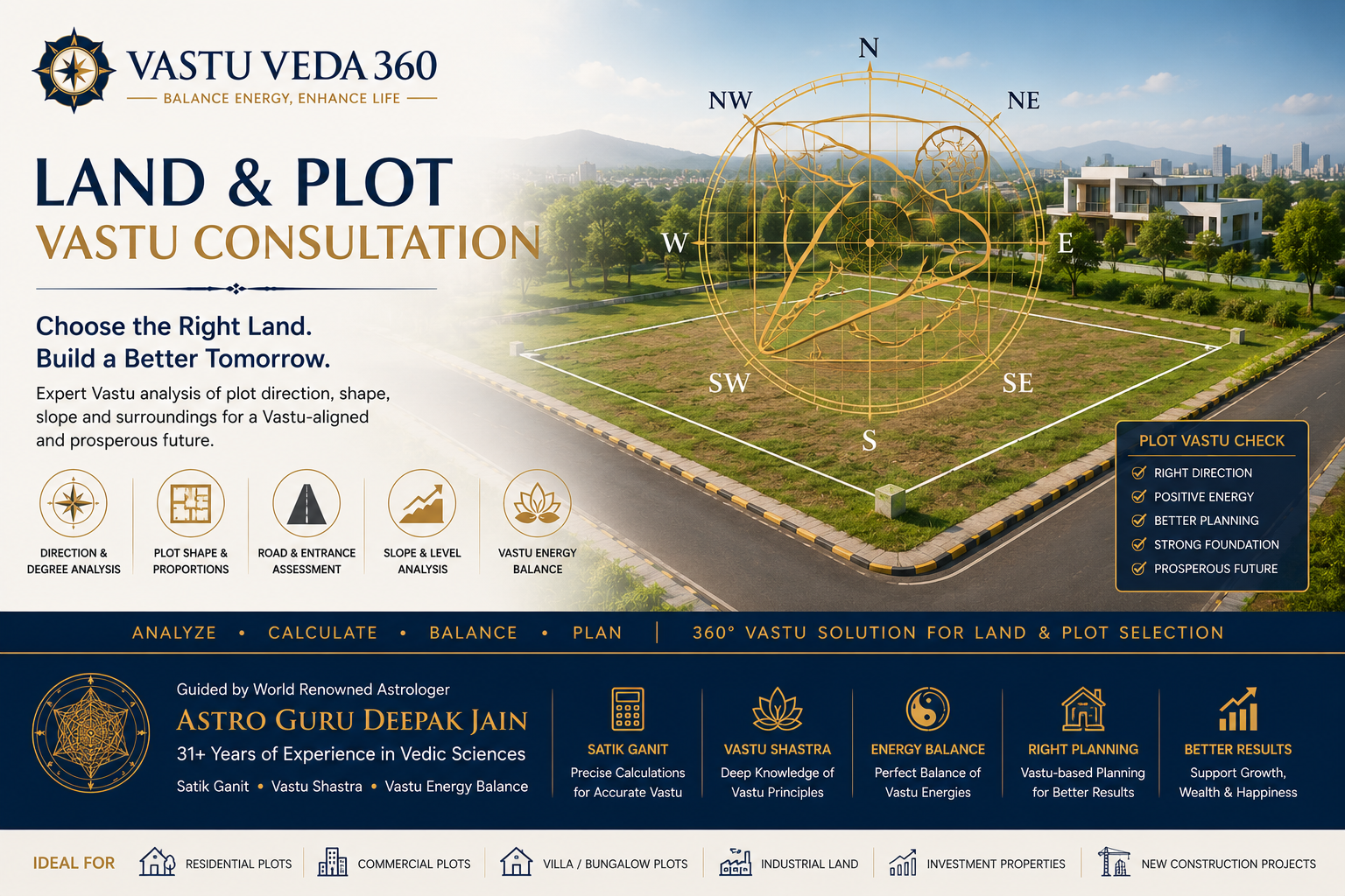 land and plot vastu